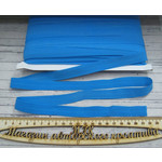 Стрейч бейка голубая, ширина 1,5 см