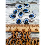 Глазки для игрушек рисованные, голубые. 15 мм.