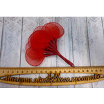 Букет листиков декоративных фатиновых на проволоке - 012