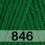Yarn Art Elite № 846 темно - зеленый