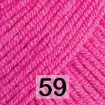 YarnArt Jeans № 59 ярко - розовый