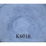 Шерсть новозеландская кардочесанная 25 гр, К 6016 голубовато - серая