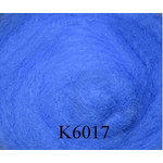 Шерсть новозеландская кардочесанная 25 гр, К 6017 синяя