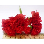 Букет хризантем текстильных - красные