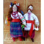 Пара кукол в украинском костюме (35см)