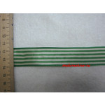 Лента декоративная зеленая полоска, 25 мм
