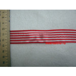 Лента декоративная красная полоска, 25 мм