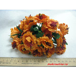 Цветы декоративные из фоамирана, оранжевые, 20 шт.