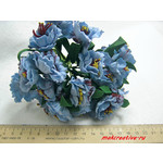 Цветы декоративные из фоамирана, голубые, 20 шт.